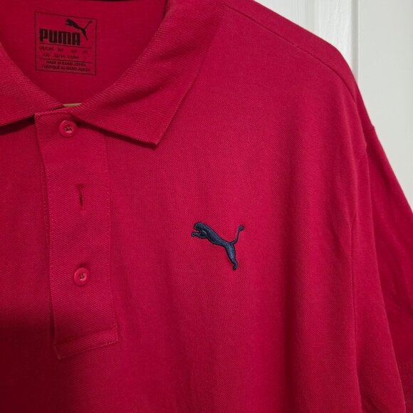 Puma Men's Red Polo/Golf Shirt (Size: Large Regular) - Picture 3 of 5